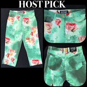 Gothic Vintage High Waist Stretchy Capri jeans